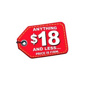 $18 and below is FIRM. OFFERS WILL BE POLITELY DECLINED.